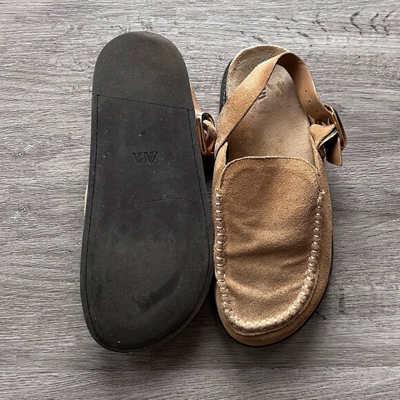 ZARA FLAT SUEDE CLOGS Size 39eu - Picture 4 of 8